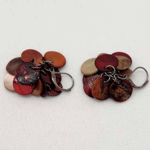 Joan Rivers Dangling Layer Round Shell Earrings #660 - Picture 13 of 16